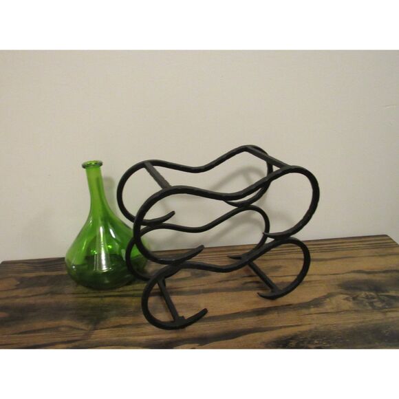 Vintage Wrought Iron Scrolling Wine Rack, Circa 1970s MCM - Picture 2 of 7